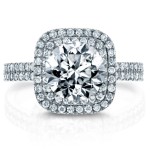 White Gold Certified 2 1/4ct Round Diamond Double Halo Engagement Ring - Handcrafted By Name My Rings™