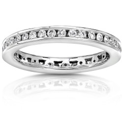 White or Gold 1/2ct TDW Round Diamond Wedding Band - Handcrafted By Name My Rings™