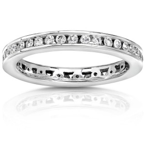 White or Gold 1/2ct TDW Round Diamond Wedding Band - Handcrafted By Name My Rings™
