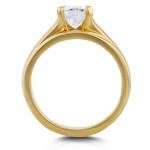 Gold 1ct Round Diamond Solitaire Bridal Set - Handcrafted By Name My Rings™