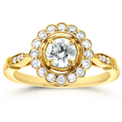 Gold Certified 3/4ct Diamond Eco-Friendly Lab Grown Diamond Blooming Flower Ring - Handcrafted By Name My Rings™
