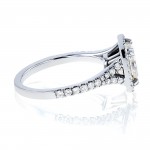Certified White Gold 2 4/5ct TDW Princess Diamond Halo Engagement Ring - Handcrafted By Name My Rings™