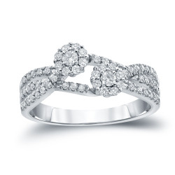 Gold 1/2ct TDW Round Diamond Engagement Ring - Handcrafted By Name My Rings™