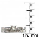 Gold 1/4ct TDW Princess Diamond Bridal Ring Set - Handcrafted By Name My Rings™
