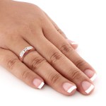 Rose Gold 1/4ct TDW Round Diamond Bridal Ring Set - Handcrafted By Name My Rings™