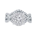1 1/5ct TDW Cluster Diamond Braided Bridal Ring Set - Handcrafted By Name My Rings™