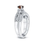 1/2ct TDW Brown Diamond Braided Bridal Ring Set - Handcrafted By Name My Rings™