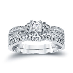 1/2ct TDW Diamond Braided Bridal Ring Set - Handcrafted By Name My Rings™