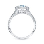 1ct TDW Blue Cluster Diamond Braided Engagement Ring - Handcrafted By Name My Rings™