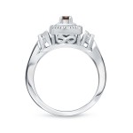 2/5ct TDW Halo Brown Diamond Engagement Ring - Handcrafted By Name My Rings™
