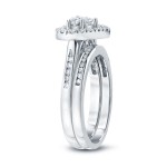 3/5ct TDW Cluster Diamond Bridal Ring Set - Handcrafted By Name My Rings™
