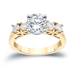 Gold 1 1/2ct TDW 5-stone Diamond Ring - Handcrafted By Name My Rings™