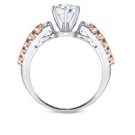 Gold 1 1/2ct TDW Certified Pink and White Two-tone Diamond Ring - Handcrafted By Name My Rings™