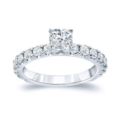 Gold 1 1/2ct TDW Cushion Diamond Engagement Ring - Handcrafted By Name My Rings™
