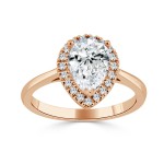 Gold 1 1/2ct TDW Pear-Shape Diamond Engagement Ring - Handcrafted By Name My Rings™