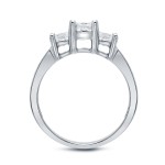 Gold 1 1/2ct TDW Princess Cut Diamond 3-Stone Ring - Handcrafted By Name My Rings™