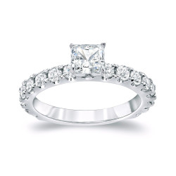 Gold 1 1/2ct TDW Princess-cut Diamond Engagement Ring - Handcrafted By Name My Rings™
