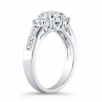 Gold 1 1/2ct TDW Round Diamond 3-stone Engagement Ring - Handcrafted By Name My Rings™