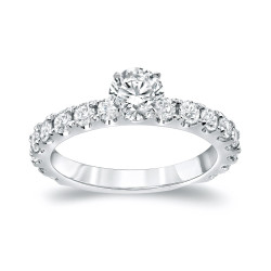 Gold 1 1/2ct TDW Round Diamond Solitiare Engagement Ring - Handcrafted By Name My Rings™