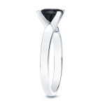 Gold 1 1/4ct Princess Cut Black Diamond Solitaire Engagement Ring - Handcrafted By Name My Rings™