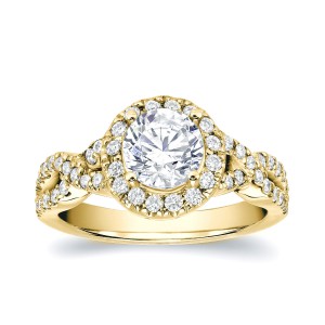 Gold 1 1/4ct TDW Certified Braided Diamond Ring - Handcrafted By Name My Rings™