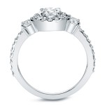 Gold 1 1/4ct TDW Round Diamond Halo Engagement Ring - Handcrafted By Name My Rings™