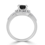 Gold 1 1/5ct TDW Black Round Diamond Engagement Ring - Handcrafted By Name My Rings™