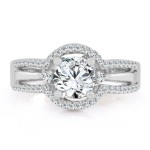 Gold 1 1/5ct TDW Certified  Round Diamond Engagement Ring - Handcrafted By Name My Rings™