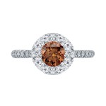 Gold 1 1/6ct TDW Brown and Whiate Diamond Engagement Ring - Handcrafted By Name My Rings™