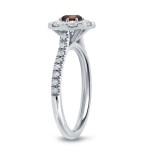 Gold 1 1/6ct TDW Brown and Whiate Diamond Engagement Ring - Handcrafted By Name My Rings™