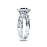 Gold 1 3/4ct TDW Black and White Diamond Engagement Ring - Handcrafted By Name My Rings™