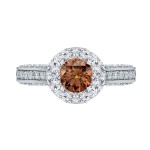 Gold 1 3/4ct TDW Brown and White Diamond Engagement Ring - Handcrafted By Name My Rings™