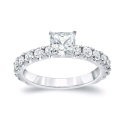 Gold 1 3/4ct TDW Certified Princess Diamond Engagement Ring - Handcrafted By Name My Rings™