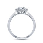 Gold 1 3/5ct TDW Certified Oval Diamond Halo Engagement Ring - Handcrafted By Name My Rings™