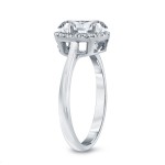 Gold 1 3/5ct TDW Certified Oval Diamond Halo Engagement Ring - Handcrafted By Name My Rings™