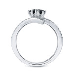 Gold 1/2ct TDW 2-Stone Round Cut Black Diamond Engagement Ring - Handcrafted By Name My Rings™