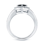 Gold 1/2ct TDW 2-Stone Round Cut Black Diamond Engagement Ring - Handcrafted By Name My Rings™