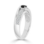 Gold 1/2ct TDW Black Round Diamond Engagement Ring - Handcrafted By Name My Rings™