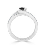 Gold 1/2ct TDW Black Round Diamond Engagement Ring - Handcrafted By Name My Rings™