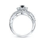 Gold 1/2ct TDW Black and White Diamond Engagement Ring - Handcrafted By Name My Rings™