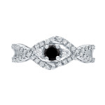 Gold 1/2ct TDW Black and White Diamond Engagement Ring - Handcrafted By Name My Rings™
