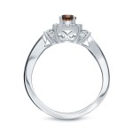 Gold 1/2ct TDW Brown Diamond Engagement Ring - Handcrafted By Name My Rings™