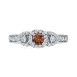 Gold 1/2ct TDW Brown and White Diamond Engagement Ring - Handcrafted By Name My Rings™
