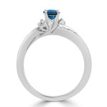 Gold 1/2ct TDW Bypass Blue Diamond Engagement Ring - Handcrafted By Name My Rings™