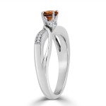 Gold 1/2ct TDW Bypass Brown Diamond Engagement Ring - Handcrafted By Name My Rings™