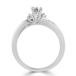 Gold 1/2ct TDW Bypass Diamond Engagement Ring - Handcrafted By Name My Rings™