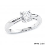 Gold 1/2ct TDW Certified Round Diamond Solitaire Ring - Handcrafted By Name My Rings™