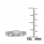 Gold 1/2ct TDW Round Diamond Bridal Ring Set - Handcrafted By Name My Rings™