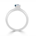 Gold 1/2ct TDW Tension Blue Diamond Engagement Ring - Handcrafted By Name My Rings™