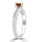 Gold 1/2ct TDW Tension Brown Diamond Engagement Ring - Handcrafted By Name My Rings™